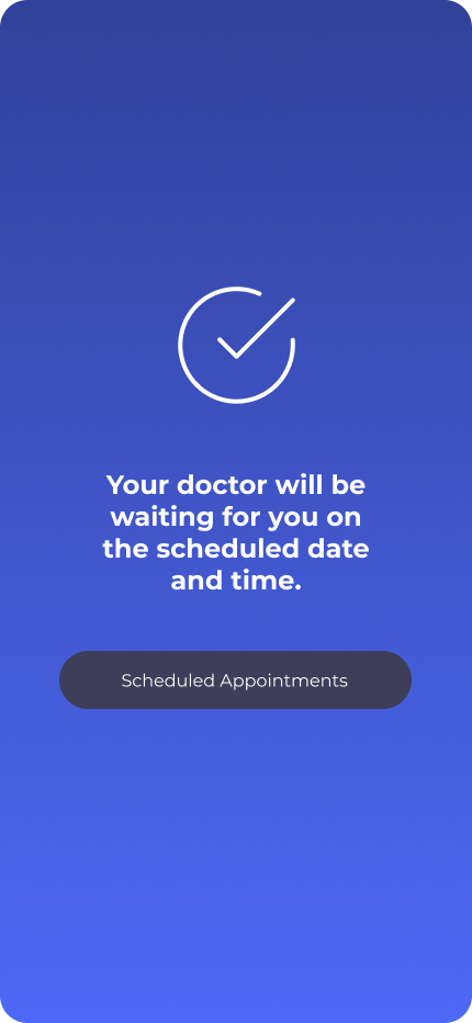 Crossby Health — Confirmação do agendamento e acesso às consultas agendadas.